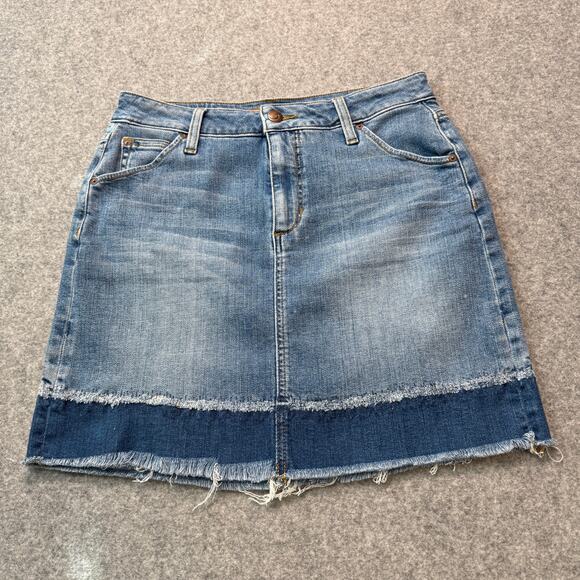 Women's Joe's Jeans The Wasteland High‎ Rise Denim Patchwork Mini Skirt Size 28 - Picture 8 of 8